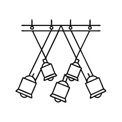 stagelights icon, stagelights line art - simple line art of stagelights, perfect for stagelights logos and icons