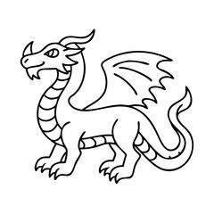 dragon icon, dragon vector illustration-simple illustration of dragon, perfect for dragon logos and icons