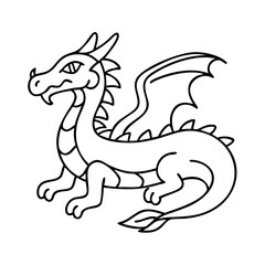 dragon icon, dragon vector illustration-simple illustration of dragon, perfect for dragon logos and icons