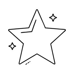 star icon, star line art - simple line art of star, perfect for star logos and icons