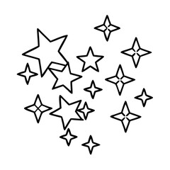 starcluster icon, starcluster line art - simple line art of starcluster, perfect for starcluster logos and icons