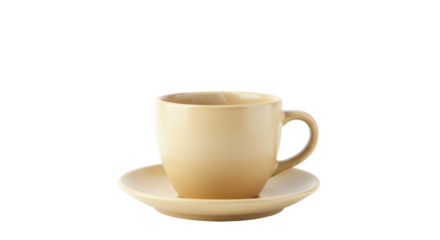 Isolated Coffee Cup and Saucer