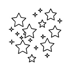 starcluster icon, starcluster line art - simple line art of starcluster, perfect for starcluster logos and icons