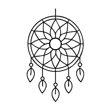 dreamcatcher icon, dreamcatcher vector illustration-simple illustration of dreamcatcher, perfect for dreamcatcher logos and icons