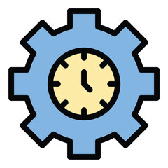 Work in progress icon flat line style illustration representing ongoing development and incomplete tasks, suitable for project management, construction, and creative work projects