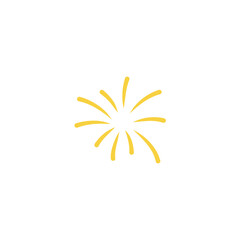 golden fireworks icon. festival fireworks for holiday banner, poster, flyer, greeting card, decorative elements