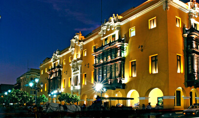 Praça central na cidade de Lima. Peru.