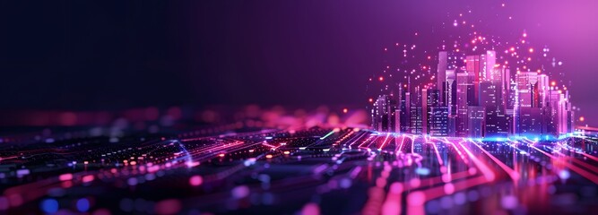 a abstract purple technology background	
