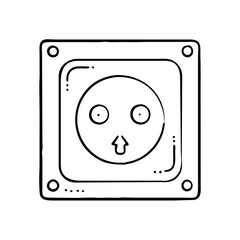 electric outlet icon, electric outlet vector illustration-simple illustration of electric outlet, perfect for electric outlet logos and icons