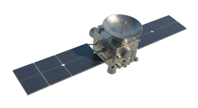 Isolated Spacecraft Satellite - Powered by Adobe