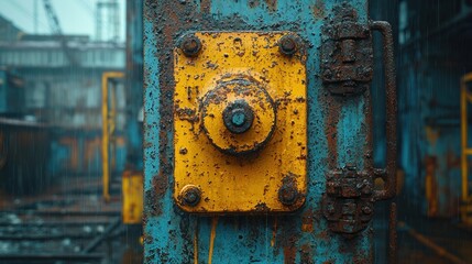 Rusty industrial control panel