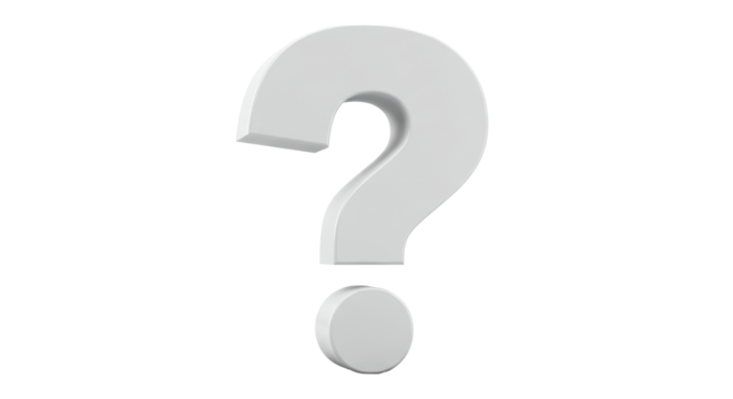 Isolated Question Mark