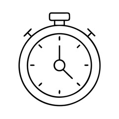 stopwatch icon, stopwatch line art - simple line art of stopwatch, perfect for stopwatch logos and icons