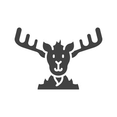 Moose icon vector image. Suitable for mobile apps, web apps and print media.