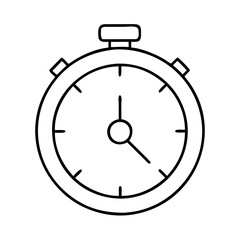 stopwatch icon, stopwatch line art - simple line art of stopwatch, perfect for stopwatch logos and icons