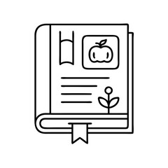 storybook icon, storybook line art - simple line art of storybook, perfect for storybook logos and icons