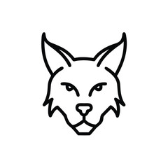 Linear Art Of Bobcat Face Vector Illustration For Digital Creative Design