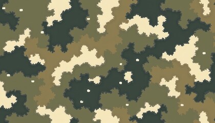 Abstract camouflage pattern in earthy tones, perfect for backgrounds or design projects requiring a rugged aesthetic.