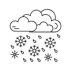 falling snow icon, falling snow vector illustration-simple illustration of falling snow, perfect for falling snow logos and icons