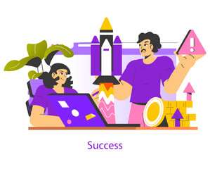 Risk. Flat Vector Illustration