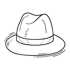 fedora icon, fedora vector illustration-simple illustration of fedora, perfect for fedora logos and icons