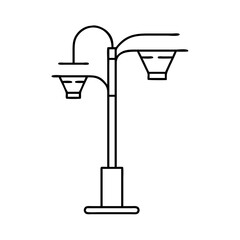 streetlight icon, streetlight line art - simple line art of streetlight, perfect for streetlight logos and icons