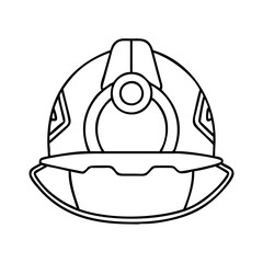 firefighter helmet icon, firefighter helmet vector illustration-simple illustration of firefighter helmet, perfect for firefighter helmet logos and icons