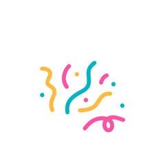 Hand drawn colorful confetti 