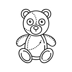 stuffedanimal icon, stuffedanimal line art - simple line art of stuffedanimal, perfect for stuffedanimal logos and icons