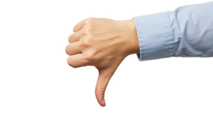 Isolated Thumbs Down Hand