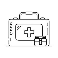 first aid kit icon, first aid kit vector illustration-simple illustration of first aid kit, perfect for first aid kit logos and icons
