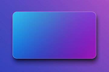  Large Rectangular Card with Rounded Corners – Blue and Purple Gradient Background, White Border, Blank Center for Text or Images, Smooth Color Transition, Vector Design for Social Media and UI