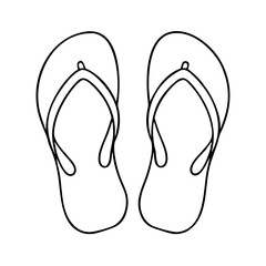 flip flops icon, flip flops vector illustration-simple illustration of flip flops, perfect for flip flops logos and icons