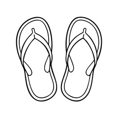 flip flops icon, flip flops vector illustration-simple illustration of flip flops, perfect for flip flops logos and icons