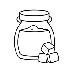 sugarjar icon, sugarjar line art - simple line art of sugarjar, perfect for sugarjar logos and icons