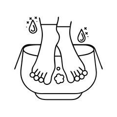 foot spa icon, foot spa vector illustration-simple illustration of foot spa, perfect for foot spa logos and icons