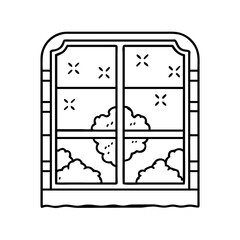 frosted window icon, frosted window vector illustration-simple illustration of frosted window, perfect for frosted window logos and icons