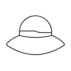 sunhat icon, sunhat line art - simple line art of sunhat, perfect for sunhat logos and icons