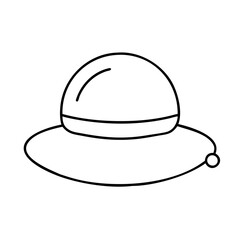 sunhat icon, sunhat line art - simple line art of sunhat, perfect for sunhat logos and icons
