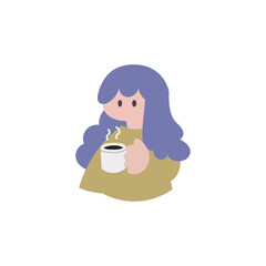 コーヒーを飲む人