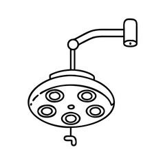 surgicallamp icon, surgicallamp line art - simple line art of surgicallamp, perfect for surgicallamp logos and icons