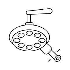 surgicallamp icon, surgicallamp line art - simple line art of surgicallamp, perfect for surgicallamp logos and icons