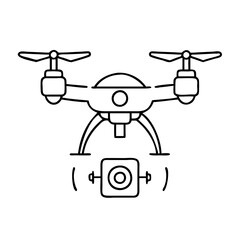 surveillancedrone icon, surveillancedrone line art - simple line art of surveillancedrone, perfect for surveillancedrone logos and icons