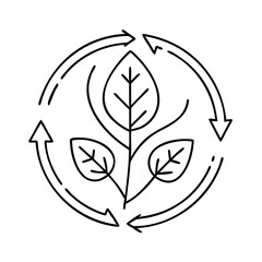 sustainabilityleaf icon, sustainabilityleaf line art - simple line art of sustainabilityleaf, perfect for sustainabilityleaf logos and icons