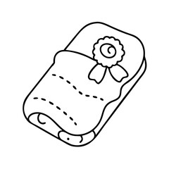 swaddleblanket icon, swaddleblanket line art - simple line art of swaddleblanket, perfect for swaddleblanket logos and icons