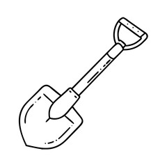 garden shovel icon, garden shovel vector illustration-simple illustration of garden shovel, perfect for garden shovel logos and icons