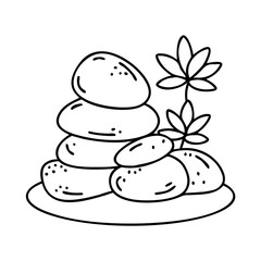 garden stones icon, garden stones vector illustration-simple illustration of garden stones, perfect for garden stones logos and icons