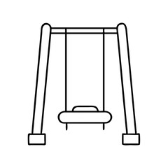 swing icon, swing line art - simple line art of swing, perfect for swing logos and icons