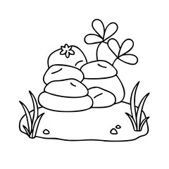 garden stones icon, garden stones vector illustration-simple illustration of garden stones, perfect for garden stones logos and icons