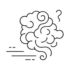 swirlingsmokeeffect icon, swirlingsmokeeffect line art - simple line art of swirlingsmokeeffect, perfect for swirlingsmokeeffect logos and icons